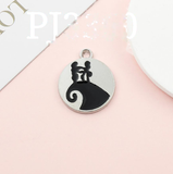 Bracelet Charm - Kiki's Delivery Service - black cat Jiji sitting