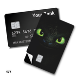Credit Card Skin Sticker - How to Train Your Dragon - Toothless Green Eyes Close-up