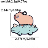 Bracelet Charm - Lilo & Stitch - Stitch lying on pink cloud
