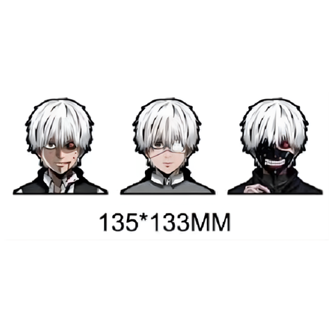 3D Lenticular Sticker - Tokyo Ghoul - Ken Kaneki Masked & Unmasked Forms