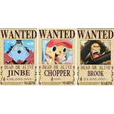 3D Lenticular Poster 12x16 - One Piece - Jinbe, Chopper, Brook