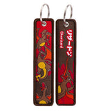 Embroidery Keychain - Pokémon - Charizard (Flying Poses, Name Logo)