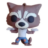 3D PVC Figure Keychain - Guardians of the Galaxy - Rocket Raccoon Dual Guns