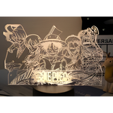 3D LED Night Light - One Piece - Straw Hat Pirates group photo
