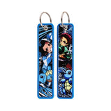 Embroidery Keychain - Demon Slayer x Pokémon - Tanjiro & Squirtle Water Crossover