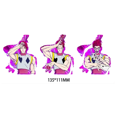 3D Lenticular Sticker - Hunter x Hunter - Hisoka with Playing Cards & Battle Pose