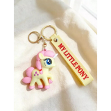 3D PVC Figure Keychain - My Little Pony - Rarity Pink Mane Unicorn