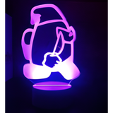 3D LED Night Light - Among Us - Imposter with knife