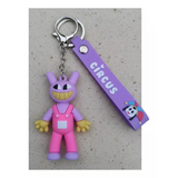 3D PVC Figure Keychain - El Asombroso Circo Digital - Jax Pink Overalls