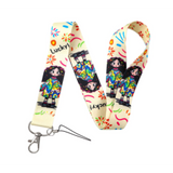 Lanyard - Lucky! with Colorful Fireworks and a Girl in a Colorful Dress