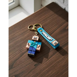3D PVC Figure Keychain - Minecraft - Steve Default Outfit