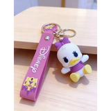 3D PVC Figure Keychain - Mickey and Friends - Chibi Daisy Duck Sitting