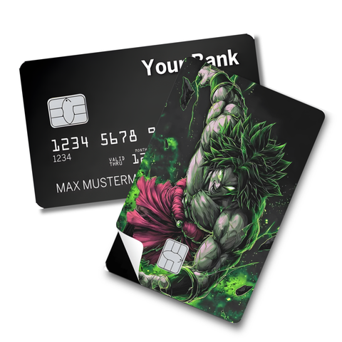Credit Card Skin Sticker - Dragon Ball - Broly Green Energy