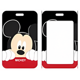 ID Card Badge Holder - Mickey & Friends - Mickey Mouse Peeking Over Red Banner