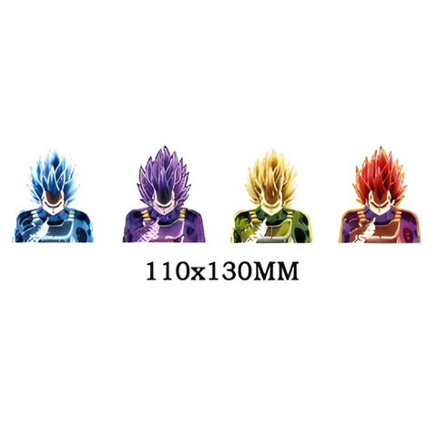 3D Lenticular Sticker - Dragon Ball - Vegeta in Super Saiyan Forms with Color Variations