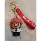 3D PVC Figure Keychain - Chainsaw Man - Makima Chibi Figure With Red Strap