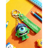 3D PVC Figure Keychain - Monsters Inc - Mike Wazowski MU Cap Variant 2