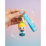 3D PVC Figure Keychain - Disney Princess - Cinderella Chibi Ball Gown