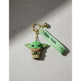 3D PVC Figure Keychain - Star Wars - Grogu Sipping Soup