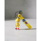 3D PVC Figure Keychain - Sonic the Hedgehog - Super Sonic Standing