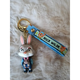 3D PVC Figure Keychain - Zootopia - Judy Hopps Holding Bunny Plush
