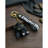 3D PVC Figure Keychain - How to Train Your Dragon - Toothless Sitting With Green Eyes