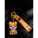 3D PVC Figure Keychain - Pets - Corgi Sitting Keychain