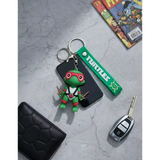 3D PVC Figure Keychain - Teenage Mutant Ninja Turtles - Chibi Raphael With Sai
