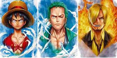 3D Lenticular Poster - One Piece - Luffy, Zoro & Sanji