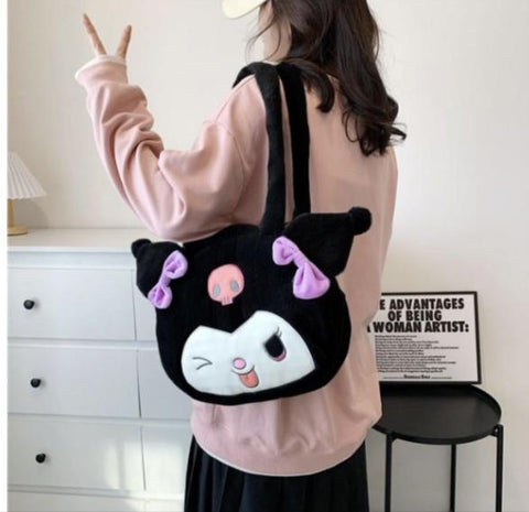 Shoulder Bag Purse - Sanrio - Kuromi - 30cm