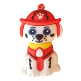 3D PVC Figure Keychain - Paw Patrol - Marshall Firefighter Sitting