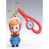 3D PVC Figure Keychain - Disney Princess - Chibi Anna Winter Outfit