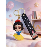 3D PVC Figure Keychain - Disney Princess - Chibi Snow White Curtsy