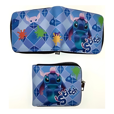 Zippered Short Wallet - Disney - Lilo & Stitch