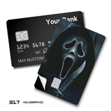 Credit Card Skin Sticker - Scream - Ghostface with Bloody Knife - Holographic