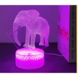 3D LED Night Light - Elephant