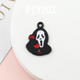 Bracelet Charm - Scream - black hooded Ghostface charm