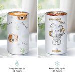 Personalized Tumblers 12oz With Handles & Splash-Proof Lid