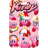 ID Card Badge Holder - Kirby - Characters Pink Striped Background