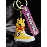 3D PVC Figure Keychain - Winnie the Pooh - Pooh In Yellow Sneaker
