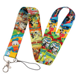 Lanyard - Disney - Mickey Mouse, Donald Duck, Goofy, Pluto, Daisy Duck, Minnie Mouse, Chip 'n' Dale, Scrooge