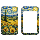 ID Card Badge Holder - Vincent van Gogh - Starry Night with Sunflowers