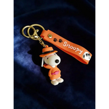 3D PVC Figure Keychain - Peanuts - Snoopy Orange Adventurer Outfit