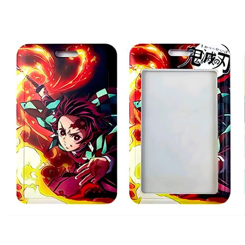 ID Card Badge Holder - Demon Slayer - Tanjiro Kamado with Fiery Water Breathing Effect