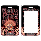 ID Card Badge Holder - Jujutsu Kaisen - Ryomen Sukuna With Red Eyes And Black Text
