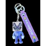 3D PVC Figure Keychain - Rainbow Friends - Cyan Ringmaster Suit