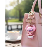 3D PVC Figure Keychain - Lilo & Stitch - Angel Praying Skirt