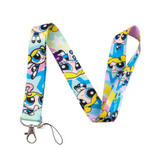 Lanyard - Powerpuff Girls - Bubbles, Blossom, and Buttercup with Stars