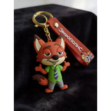 3D PVC Figure Keychain - Zootopia - Nick Wilde Classic Green Shirt