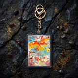 Card Keychain - Pokemon - Moltres basic Full Art 30th Anniversary 130/128